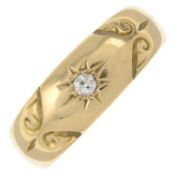 Edwardian 18ct gold diamond ring