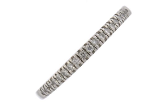 Platinum diamond half eternity ring - Image 1 of 2