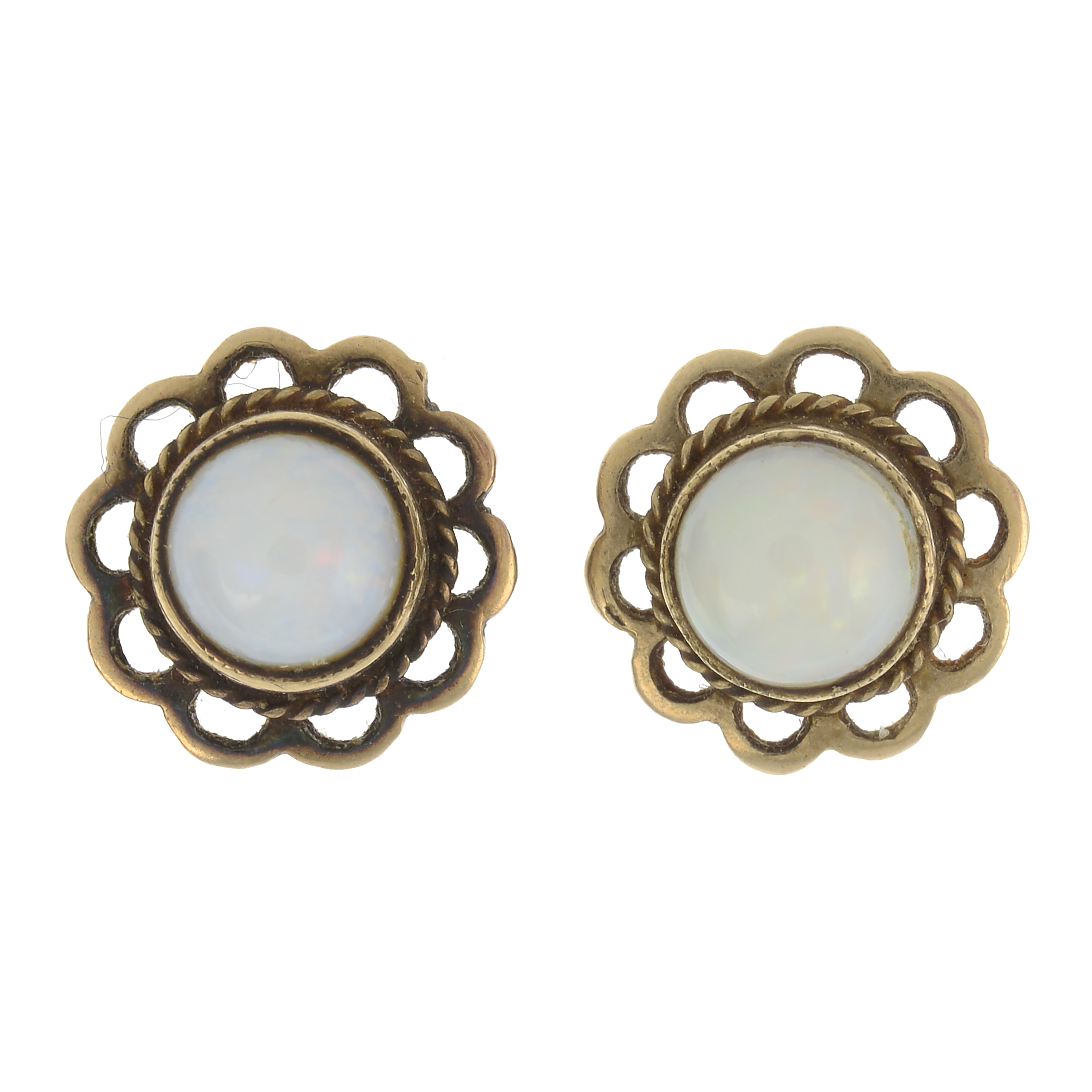 9ct gold opal earrings