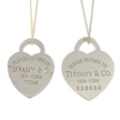 Two Return to Tiffany pendants, Tiffany & Co.