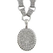 Victorian locket pendant necklace