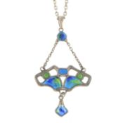 Arts & Crafts enamel necklace, Charles Horner