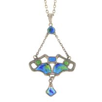 Arts & Crafts enamel necklace, Charles Horner