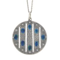Arts & Crafts enamel necklace, Murrle Bennett & Co