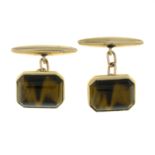 Tiger's eye cufflinks