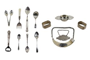 Silverware: A collection of various Curios, including silver plated and silver mounted Drinks