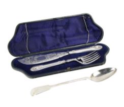 A silver fiddle pattern Basting Spoon, London c. 1832, by William Chawner, approx. 6 ozs; together