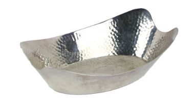 An attractive Scandinavian design oblong boat shaped silver plated Bowl, stamped 'Winkelmann,'