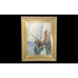 Large Early 20th Century Watercolour by