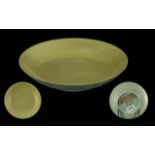 Chinese 19th Century Imperial Palace Saucer / Dish, Decorated with Imperial Dragons Incised with