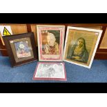 Two Religious Framed Pictures, Pope John