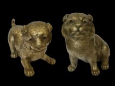 Pair of Oriental Signed Tsuda Eijyu Pupp