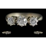 Ladies 1920's 18ct Gold Three Stone Diam