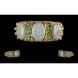 Ladies Pleasing 9ct Gold Opal - Emerald