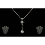 Ladies Fine Quality 18ct White Gold Twin