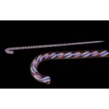 Glass Candy Cane Walking Stick.