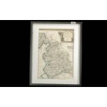 County Palatine of Lancaster Map, print, by Robert Morden. Image measures 16'' x 12''.