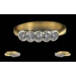 Ladies Excellent Quality 18ct Gold 5 Sto