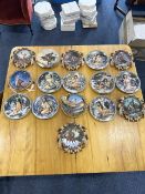 Collection of Cabinet Plates, Native American Themed, to include Bradford Exchange 'Wild Hearts', '