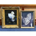 Two Original Animal Paintings, to include an acrylic on canvas painting 'Arboreal Splendour' by