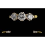 Ladies - Pleasing 18ct Gold 3 Stone Diam