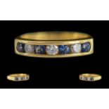 Ladies - Excellent 18ct Gold Channel Set