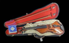 Musical Instruments Interest. 4 String Violin with Box.