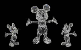 Swarovski Disney Collection Cut Crystal Figure 'Mickey Mouse' 9100 NR000 006. Height 4