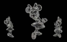 Swarovski Disney Showcase Collection - Cut Crystal Glass Figure ' Minnie Mouse ' Ref 687436.