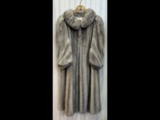 Ladies Top Quality Full Length Sapphire Mink Coat, by Continental Furs of Blackpool. Collar, wide