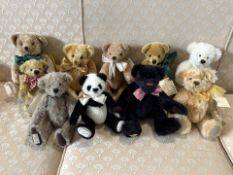 Collection of Ten Dean's Teddy Bears to include Helene, Buster, Herbert, Horace, Hugo, Hogarth,