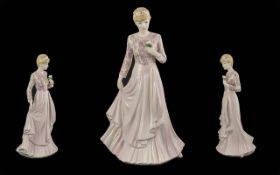 Coalport Hand Painted Ltd and Numbered Edition Porcelain Figure ' Our English Rose ' Designer John