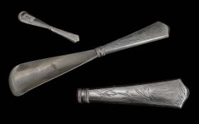 Antique Chinese Silver Shoe Horn,