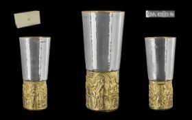 A Fine Silver Gilt & Silver Ltd and Numbered Edition of 500 Goblets - To Commemorate The Restoration