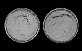 Royal Mint Brittania 1oz Fine Silver Coin - Purity 999. Still In Capsule. Date 2003. Mint