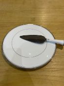 Royal Worcester 'Silver Viceroy' Cake Plate, boxed, with matching cake knife, boxed.
