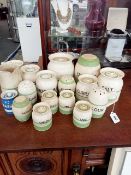 Sadler Kleen Kitchen Ware, circa 1940s/50s, comprising storage jars, marked Currants, Peas, Salt,