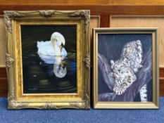 Two Original Animal Paintings, to include an acrylic on canvas painting 'Arboreal Splendour' by