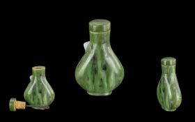 Jade Snuff Bottle, of plain form, height 2.5''.