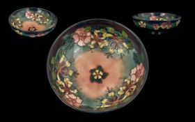 Moorcroft Hand Painted Tube lined Large Footed Bowl ' Oberon ' Design.