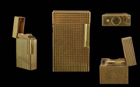 S.J.Dupont Gold Plated Lighter, Number 19LH075.