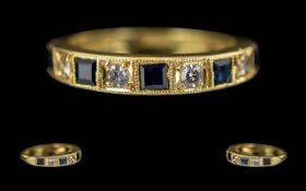 Ladies Pleasing Quality 18ct Gold Sapphi