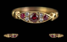 Antique Period Ladies 18ct Gold Petite R