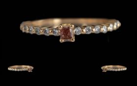 Pink Diamond Ring, GIA certificated pink