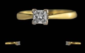 Ladies Pleasing 18ct Gold Single Stone D