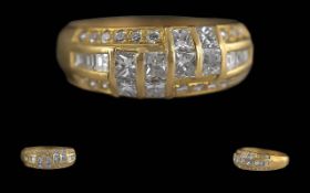 Pleasing Quality 18ct Gold Princess Cut