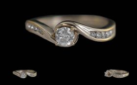 Ladies Pleasing 18ct White Gold Diamond