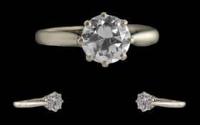 Ladies Pleasing 18ct Gold Single Stone D