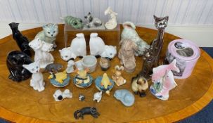 Large Collection of Cat Figures, includi