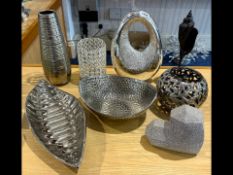 Collection of Modern Silver Tone Ornamen